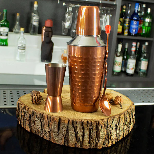 Kit Bar Premium 3 Peças Cobre 500ML