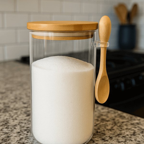 Porta Condimentos Hermético 1500ml de Vidro Borossilicato Tampa de Bambu Porta Condimentos Hermético 1500ml de Vidro Borossilicato Tampa de Bambu