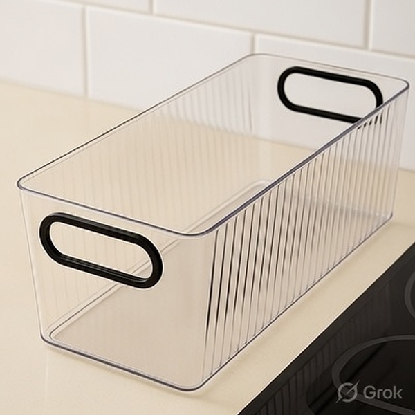 Cesto Organizador Multiuso em Acrílico Transparente 28x11x10cm