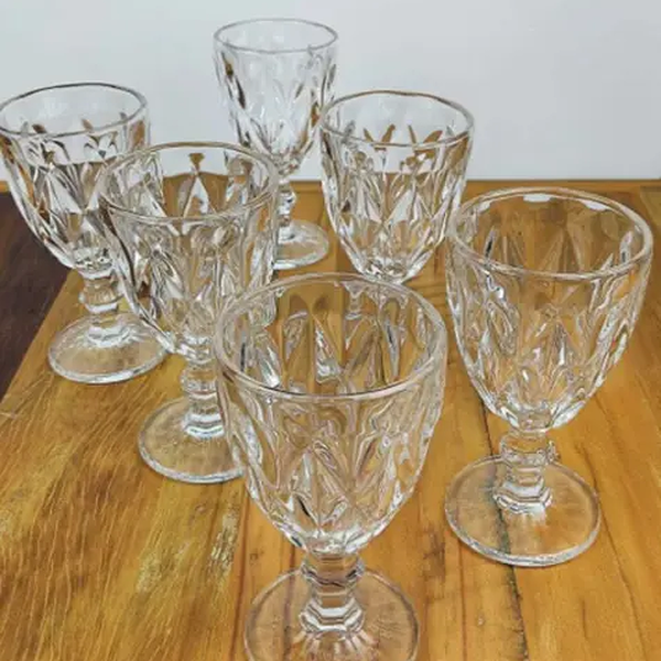 Jogo de Taças Diamond de Vidro Transparente 340ml - 6 Pecas Jogo de Taças Diamond de Vidro Transparente 340ml - 6 Pecas